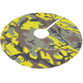 Gele en bruine camouflage, leger, leger kerstboom rok (Gekanteld)