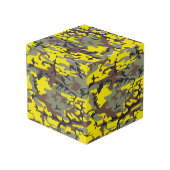 Gele en bruine camouflage, leger, leger kubus (Achter hoekig)