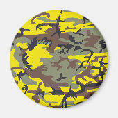 Gele en bruine camouflage, leger, leger magneet (Voorkant)