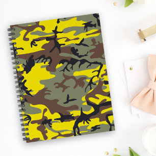 Gele en bruine camouflage, leger, leger notitieboek