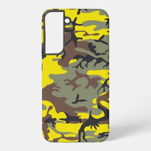 Gele en bruine camouflage, leger, leger samsung galaxy hoesje (Achterkant)