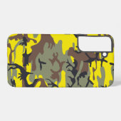 Gele en bruine camouflage, leger, leger samsung galaxy hoesje (Achterkant horizontaal)