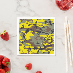 Gele en bruine camouflage, leger, leger servet