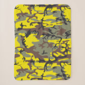Gele en bruine camouflage, leger, leger sherpa deken (Voorkant)