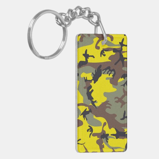 Gele en bruine camouflage, leger, leger sleutelhanger (Voorkant Links)