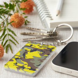 Gele en bruine camouflage, leger, leger sleutelhanger