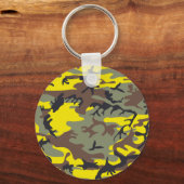 Gele en bruine camouflage, leger, leger sleutelhanger (Voorkant)