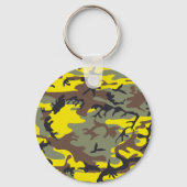 Gele en bruine camouflage, leger, leger sleutelhanger (Achterkant)