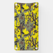 Gele en bruine camouflage, leger, leger spandoek (Verticaal)