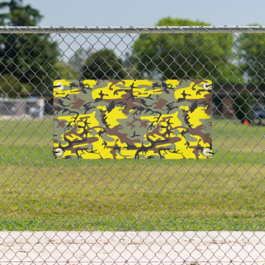 Gele en bruine camouflage, leger, leger spandoek (Insitu)