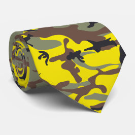 Gele en bruine camouflage, leger, leger stropdas