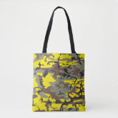 Gele en bruine camouflage, leger, leger tote bag (Voorkant)