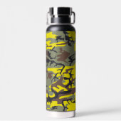 Gele en bruine camouflage, leger, leger waterfles (Achterkant)