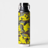 Gele en bruine camouflage, leger, leger waterfles (Voorkant)