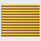 Gele en bruine strepen ontwerp cadeaupapier (Vlak)