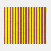Gele en bruine strepen ontwerp fleece deken (Voorkant (Horizontaal))