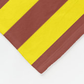 Gele en bruine strepen ontwerp fleece deken (Hoek)