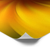 Gele en bruine wervelpool Abstracte Kunst Poster (Hoek)