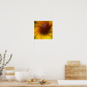 Gele en bruine wervelpool Abstracte Kunst Poster (Keuken)