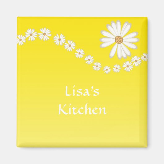 Gele en Daisy Magnet (Voorkant)