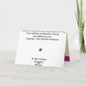 Gele en Fushia orchidee Kaart (Achterkant)