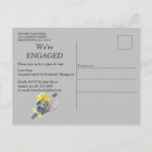 Gele en gele tulpen op textuur. uitnodiging briefkaart (Achterkant)