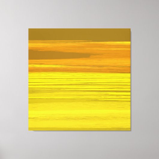 Gele en gouden horizontale strepen - Abstracte Kun Canvas Afdruk (Voorkant)