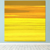Gele en gouden horizontale strepen - Abstracte Kun Canvas Afdruk (Insitu (Houten vloer))