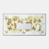 Gele en gouden vlinder  bureaumat (Keyboard & Muis)