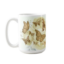 Gele en Gouden Vlinder koffiemok