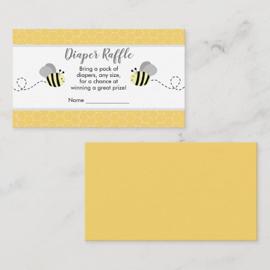 Gele en grijze bijendoppen voor riffels informatiekaartje (Voorkant / Achterkant)