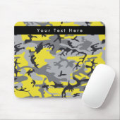 Gele en grijze camouflage, leger, leger muismat (Met muis)