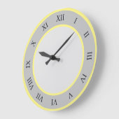 Gele en grijze cirkels met Romeinse cijfers Grote Klok (Hoek)