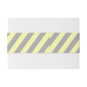 Gele en grijze diagonale strepen uitnodigingen wikkel (Achterkant Voorbeeld)