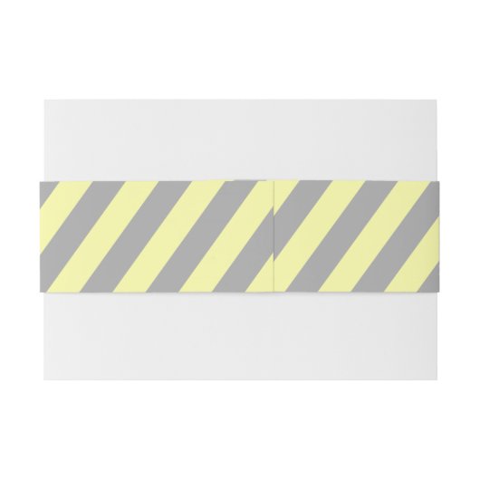 Gele en grijze diagonale strepen uitnodigingen wikkel (Achterkant Voorbeeld)