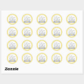 Gele en Grijze Favor Stickers (Vel)