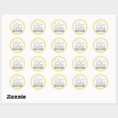 Gele en Grijze Favor Stickers (Vel)