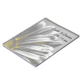 Gele en grijze hoogtepunten bruiloft notitieboek (Linkerzijde)