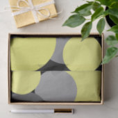 Gele en grijze pokadots tissuepapier (Geschenk)