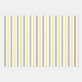 Gele en grijze polka-punten & strepen schattig hel inpakpapier vel (Voorkant 3)