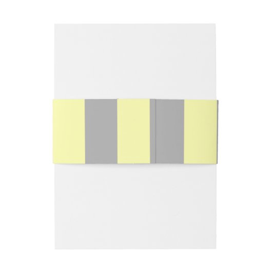 Gele en grijze rugby strepen Monogram Uitnodigingen Wikkel (Achterkant Voorbeeld)