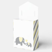 Gele en Grijze Streep Olifant Bedankdoosjes (Geopend)