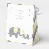 Gele en Grijze Streep Olifant Bedankdoosjes (Achterkant)