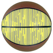 Gele en grijze strepen basketbal (Voorkant)