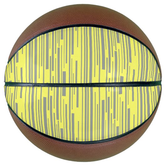Gele en grijze strepen basketbal (Voorkant)