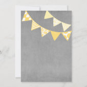 Gele en grijze vlooien bruiloft kaart (Achterkant)