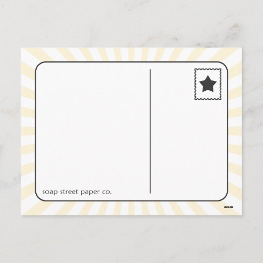 Gele en Grijze Vrolijk alles Vakantie Feestdagenkaart (Achterkant)