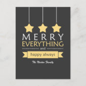 Gele en Grijze Vrolijk alles Vakantie Feestdagenkaart (Voorkant)