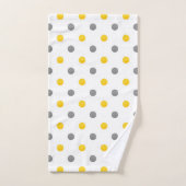 Gele en Grijze Waterverf Polka Dots Bad Handdoek (Handdoek)