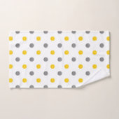 Gele en Grijze Waterverf Polka Dots Bad Handdoek (Handdoek)